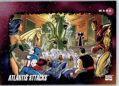 Atlantis Attacks - 1992 Impel Marvel Universe - NM - #191 - Marvel Card Single