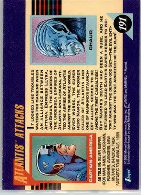 Atlantis Attacks - 1992 Impel Marvel Universe - NM - #191 - Marvel Card Single