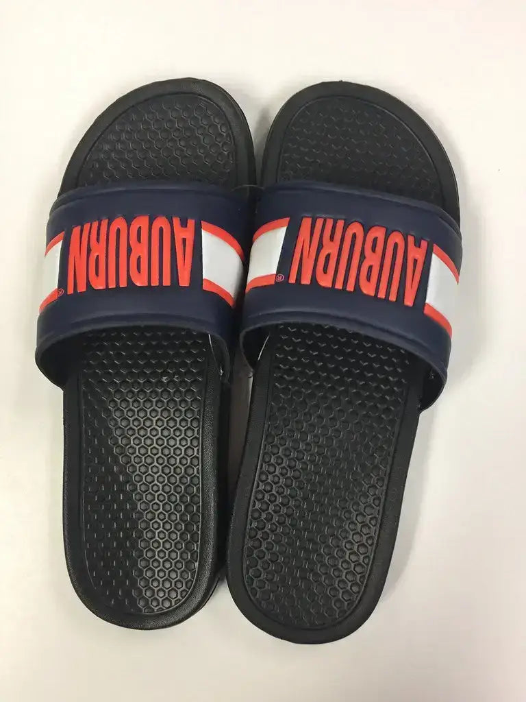 Auburn Tigers Men’s Royal Raised Shower Sport Slide Flip Flop Sandals