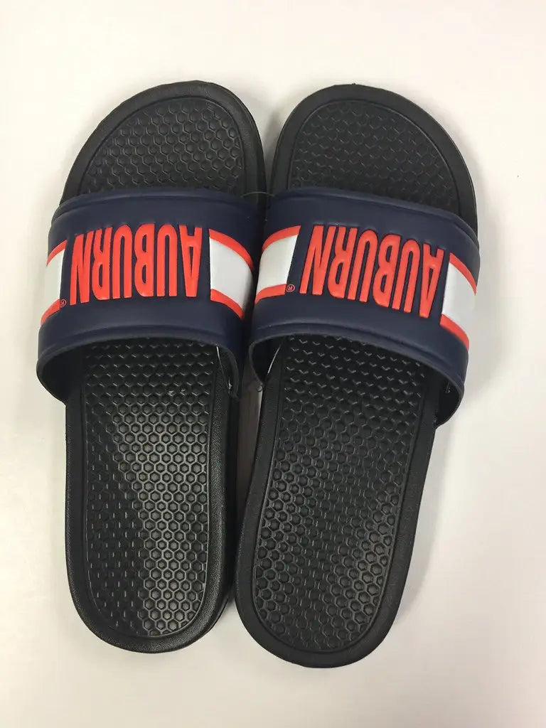 Auburn Tigers Men’s Royal Raised Shower Sport Slide Flip Flop Sandals