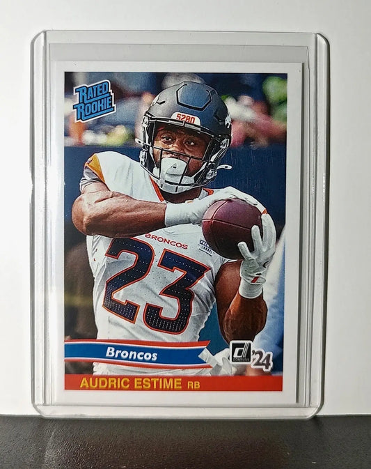 Audric Estime Rookie 2024 Panini Rated Rookie Retro NFL #14 Broncos 1 of 890 - Football Card Single