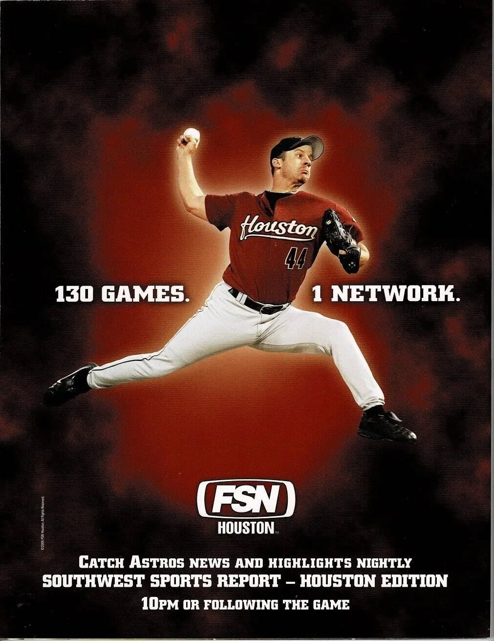 Baseball advertisement for August 2006 Astros Lance Berkman signed program auto MLB certified