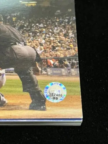 Baseball card featuring hologram from Houston Astros Lance Berkman Signed program