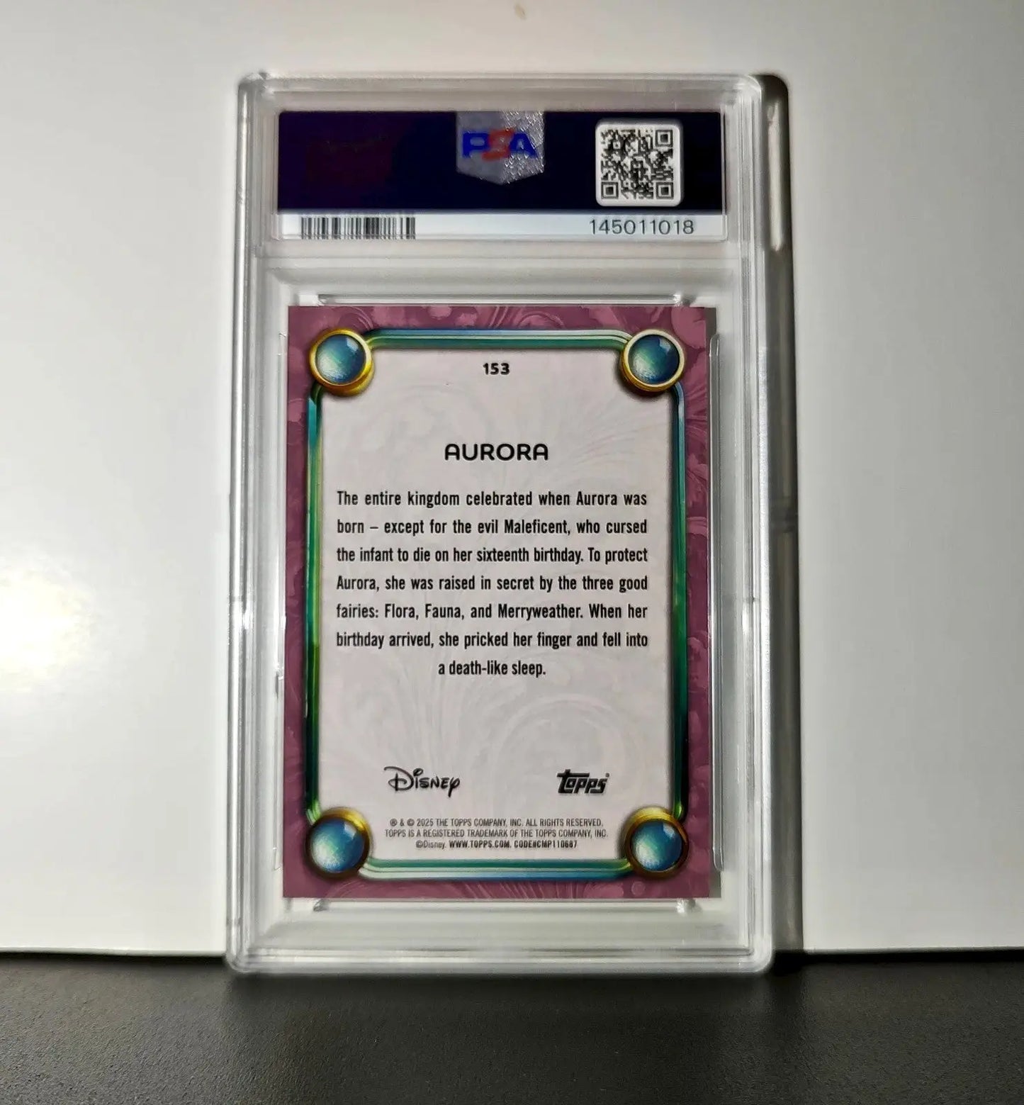 Aurora 2025 Topps Disney Cartoon Princess #153 Card Sleeping Beauty PSA 9 - Non-Sports Card Single