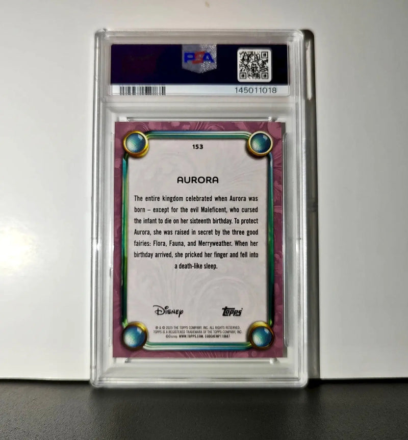Aurora 2025 Topps Disney Cartoon Princess #153 Card Sleeping Beauty PSA 9 - Non-Sports Card Single