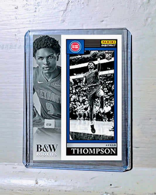 Ausar Thompson 2023-24 Panini NBA #7 Black and White Rookies Card 1/326 - Basketball Card Single