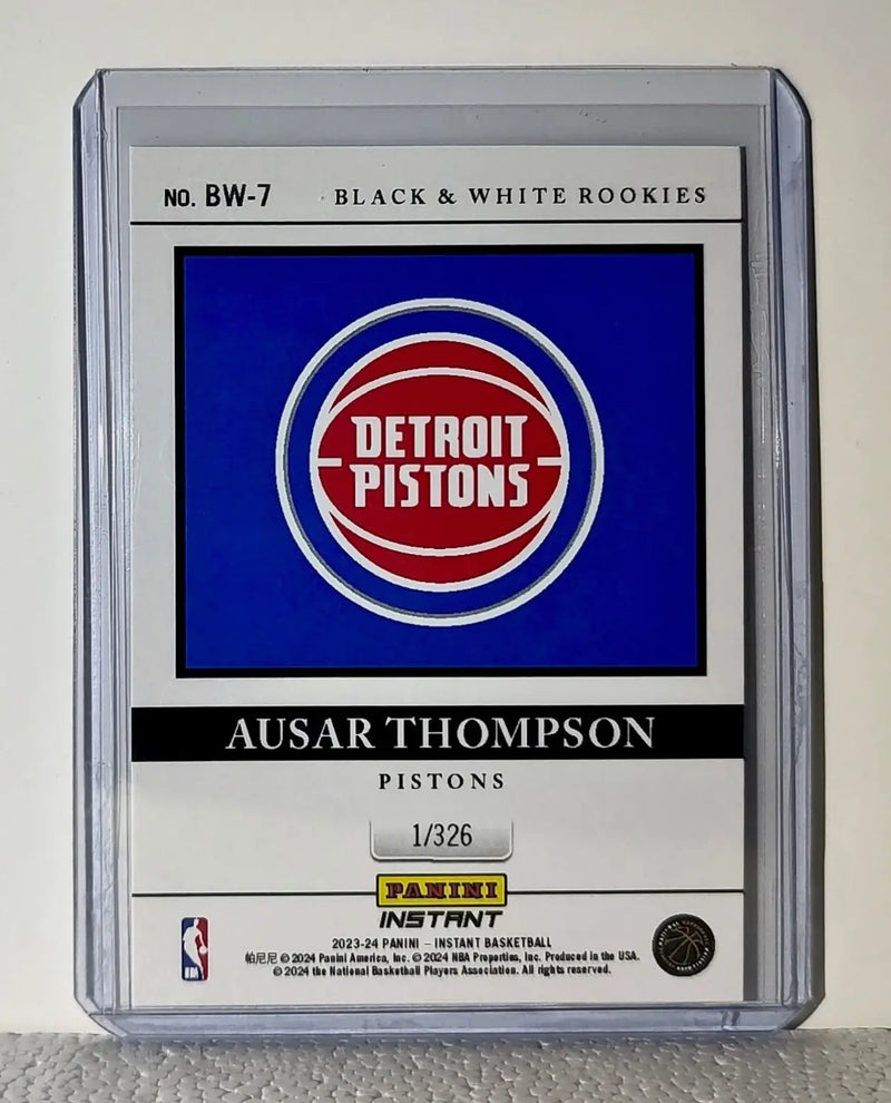 Ausar Thompson 2023-24 Panini NBA #7 Black and White Rookies Card 1/326