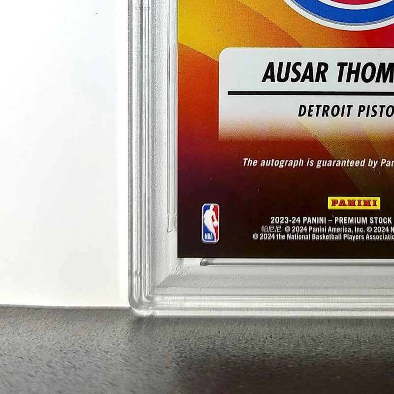 Ausar Thompson 2023 NBA Hoops #RI-ASR Rookie Ink Prizm Disco Ball PSA 9 Auto 8 - Basketball Card Single