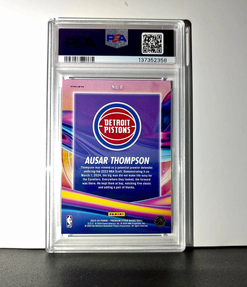 Ausar Thompson 2023 Panini Hoops Premium Anti Gravity #8 Disco Prizm PSA 10 Gem