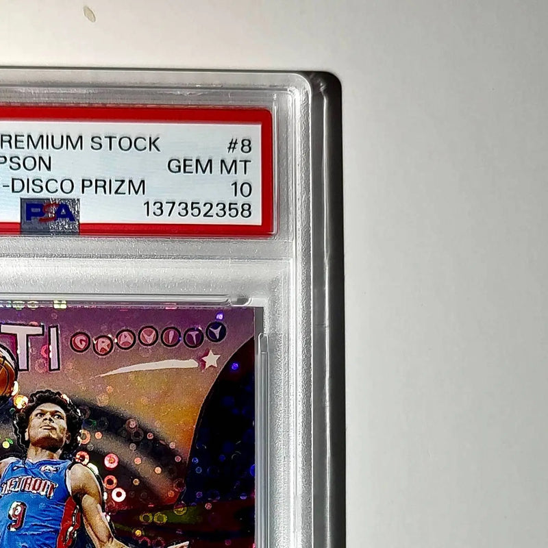 Ausar Thompson 2023 Panini Hoops Premium Anti Gravity #8 Disco Prizm PSA 10 Gem