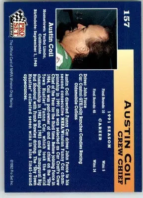 Austin Coil - 1992 Pro Set NHRA - #157 - Racing - Racing Card Single