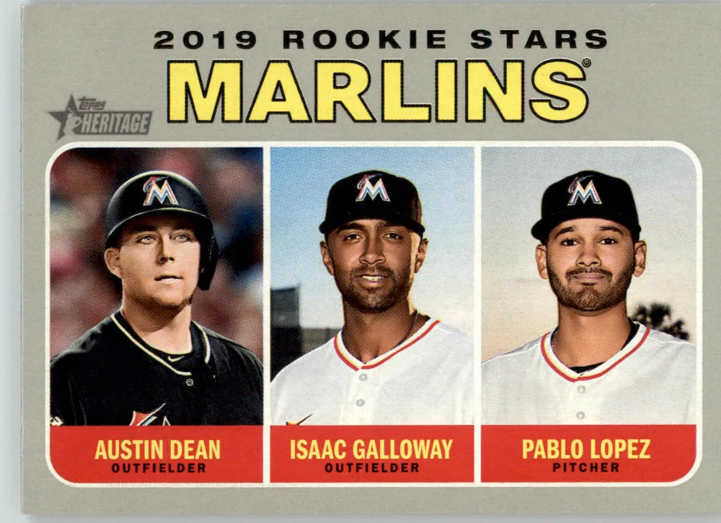 Austin Dean / Isaac Galloway / Pablo Lopez - 2019 Topps Heritage - #391 - RC
