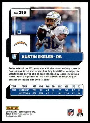 Austin Ekeler 2022 Donruss #295 Los Angeles Chargers - Football Card Single