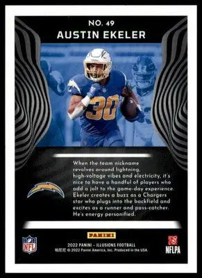 Austin Ekeler 2022 Panini Illusions #49 Los Angeles Chargers - Football Card Single