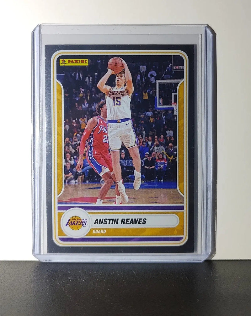 Austin Reaves 2023-24 Panini NBA Sticker Foil Card #34 Los Angeles Lakers - Basketball Card Single