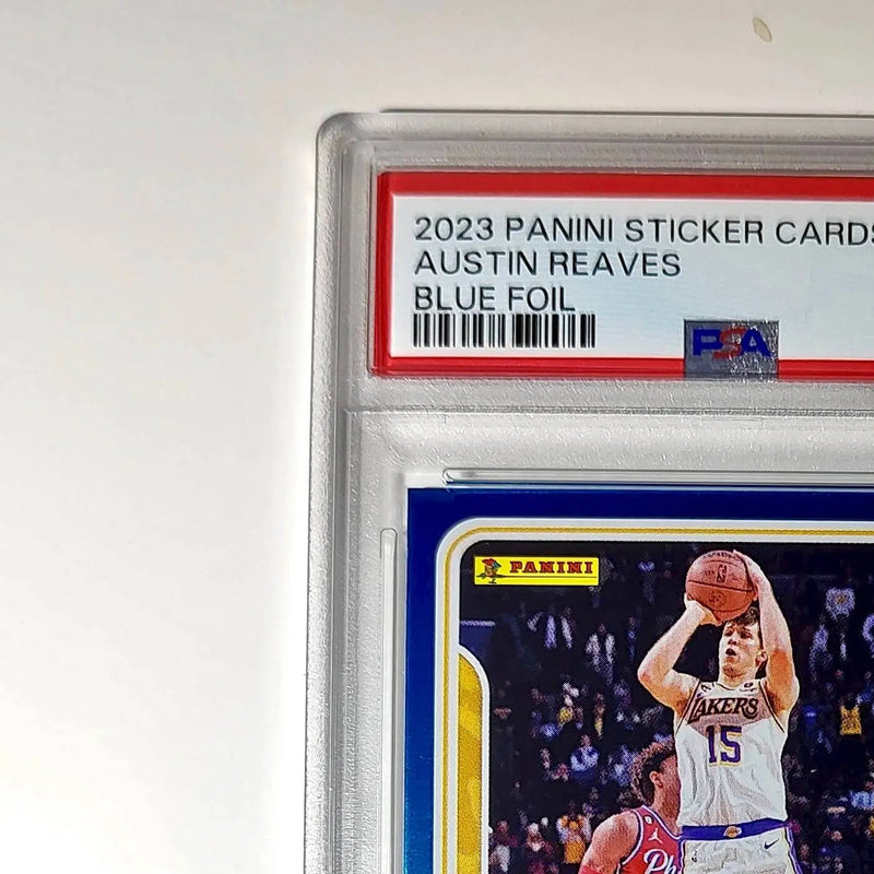 Austin Reaves 2023-24 Panini Sticker Cards #34 141/200 Blue Foil PSA 8 NM-MT