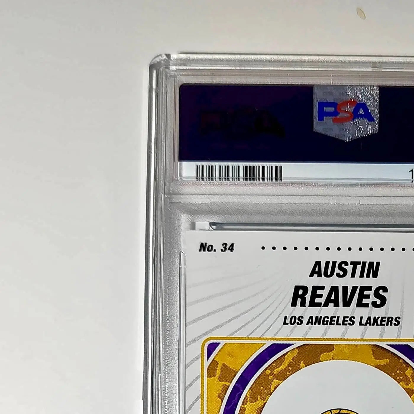 Austin Reaves 2023-24 Panini Sticker Cards #34 141/200 Blue Foil PSA 8 NM-MT