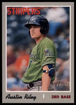 Austin Riley 2019 Topps Heritage Minor League #160 Gwinnett Stripers - Baseball Card Single