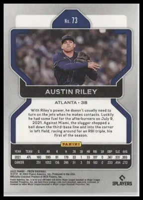 Austin Riley 2022 Panini Prizm #73 Atlanta Braves - Baseball Card Single