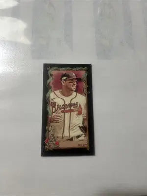 Austin Riley 2023 Topps Allen & Ginter Mini Black Border baseball card Atlanta Braves