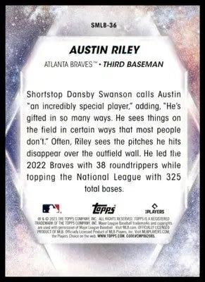 Austin Riley 2023 Topps Stars of MLB #SMLB-36 Atlanta Braves - Baseball Card Single
