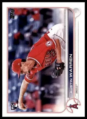 Austin Warren Rookie 2022 Topps #495 Los Angeles Angels - Baseball Card Single