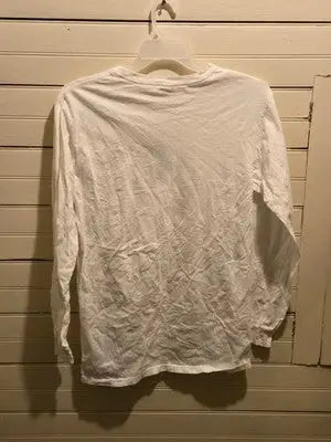 Authentic Pigment Shirt Mens M White Long Sleeve Live To Fish Boy Scouts - Apparel