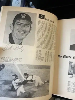 AUTO 1971 San Francisco Giants Yearbook Mays McCovey Marichal 24 Signatures JSA - Sports Memorabilia