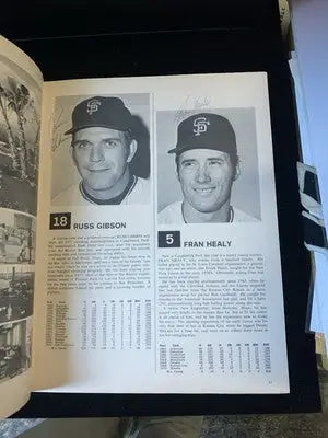 AUTO 1971 San Francisco Giants Yearbook Mays McCovey Marichal 24 Signatures JSA - Sports Memorabilia