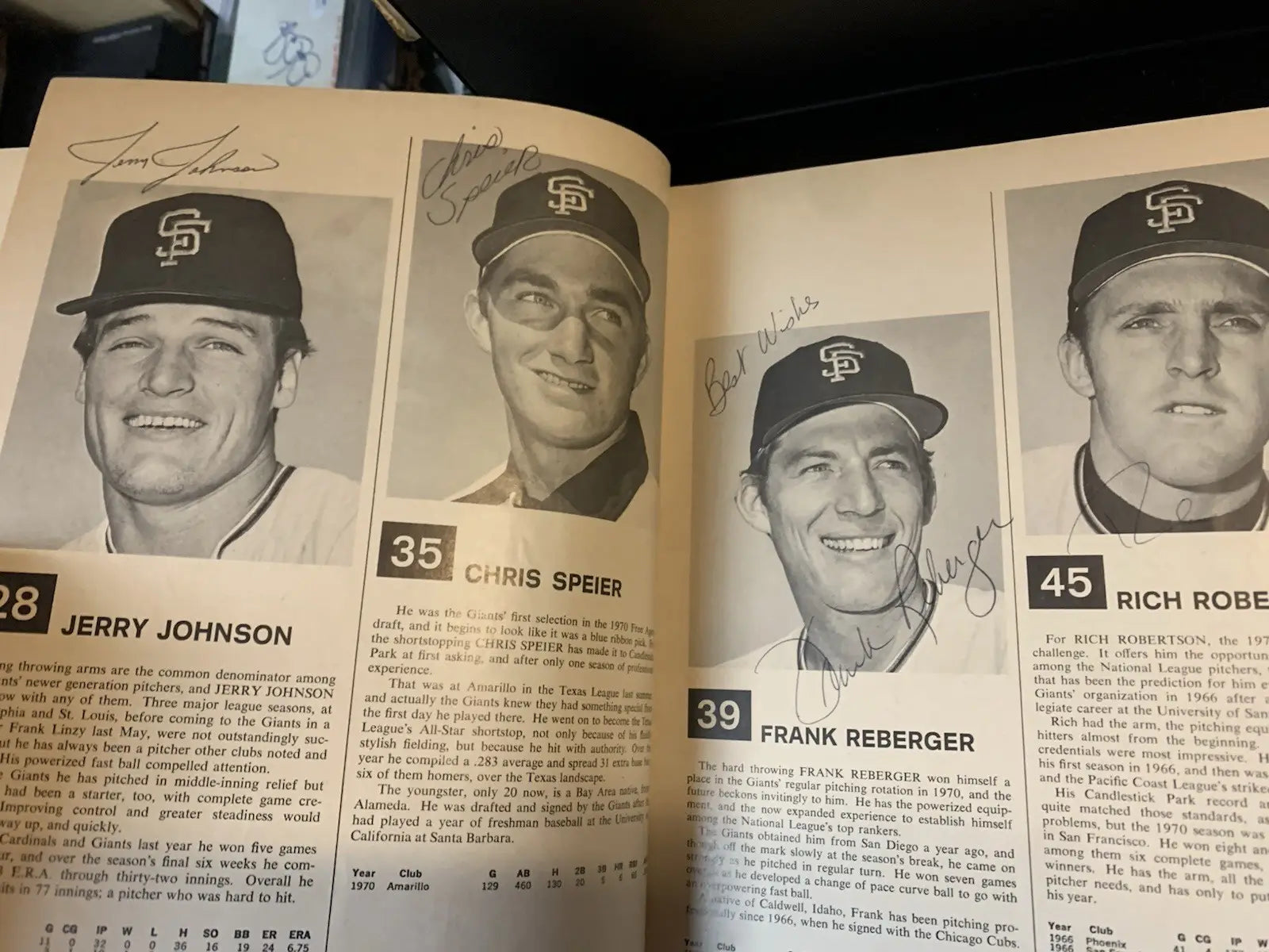 AUTO 1971 San Francisco Giants Yearbook Mays McCovey Marichal 24 Signatures JSA - Sports Memorabilia