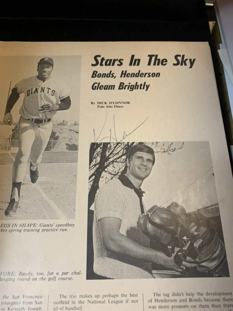 AUTO 1971 San Francisco Giants Yearbook Mays McCovey Marichal 24 Signatures JSA - Sports Memorabilia