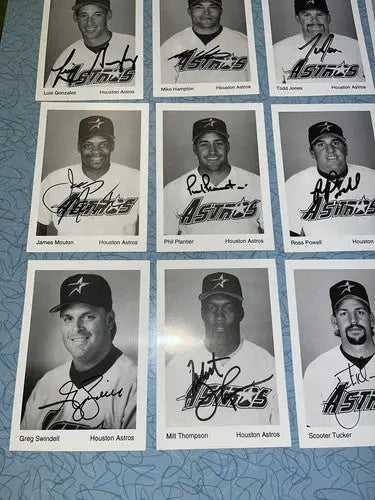 AUTO 1995 Houston Astros Team Issue 3x5 Signed JSA Bagwell Biggio 31 Card Set - Sports Memorabilia