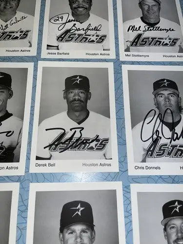 AUTO 1995 Houston Astros Team Issue 3x5 Signed JSA Bagwell Biggio 31 Card Set - Sports Memorabilia