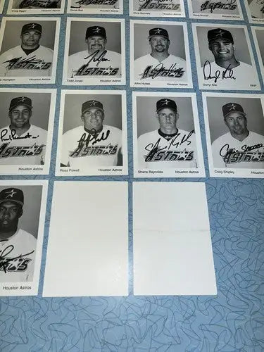 AUTO 1995 Houston Astros Team Issue 3x5 Signed JSA Bagwell Biggio 31 Card Set - Sports Memorabilia