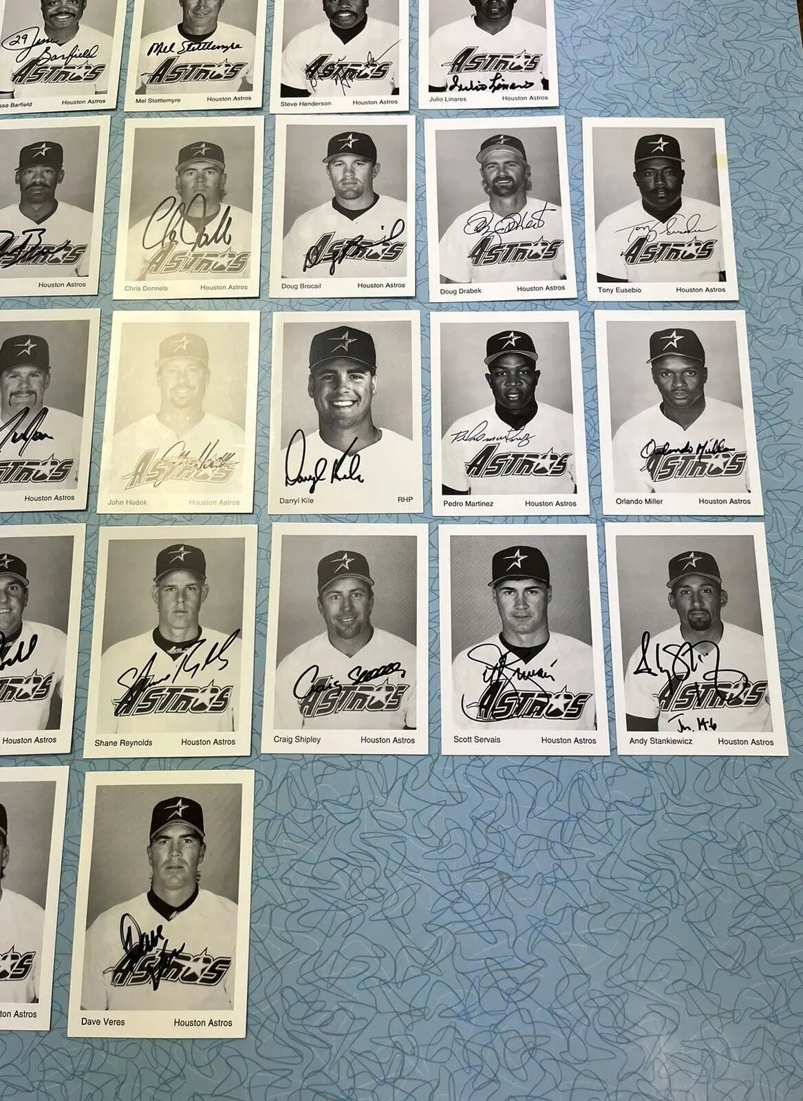 AUTO 1995 Houston Astros Team Issue 3x5 Signed JSA Bagwell Biggio 31 Card Set - Sports Memorabilia