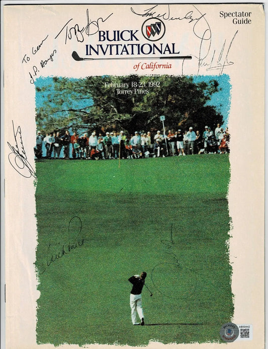 Auto Buick Invitational Golf Program Signed by-7 Crenshaw Price Weiskopf Watson+ - Sports Memorabilia