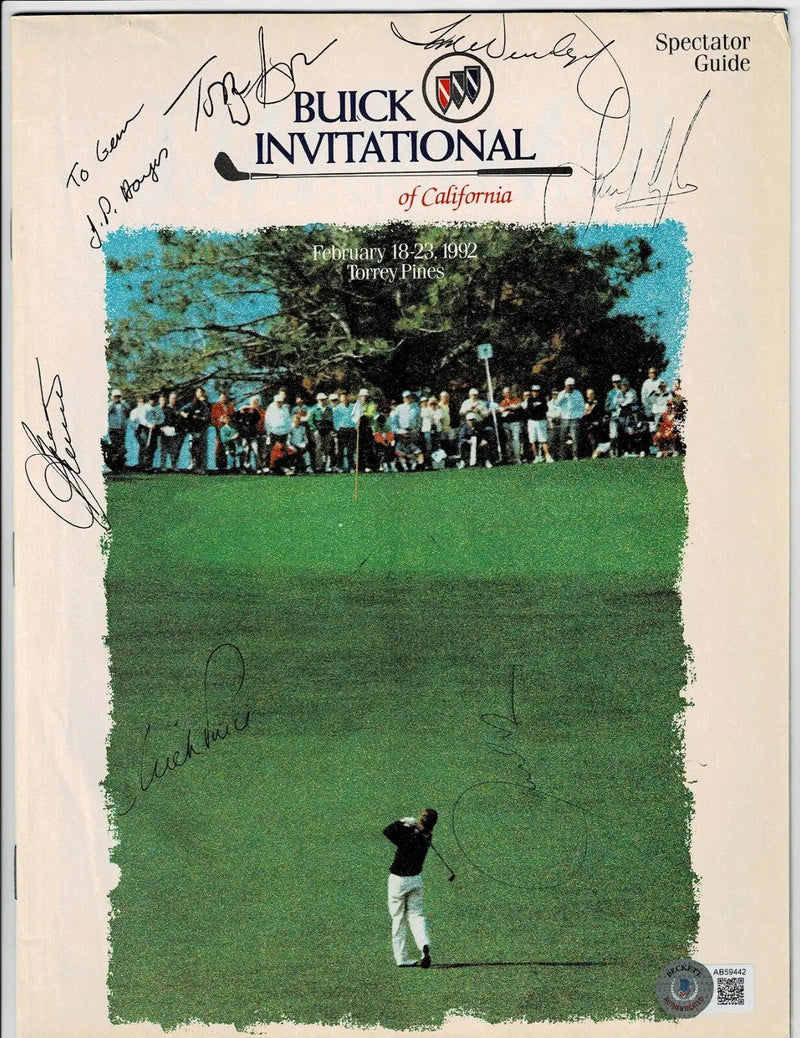 Auto Buick Invitational Golf Program Signed by-7 Crenshaw Price Weiskopf Watson+ - Sports Memorabilia