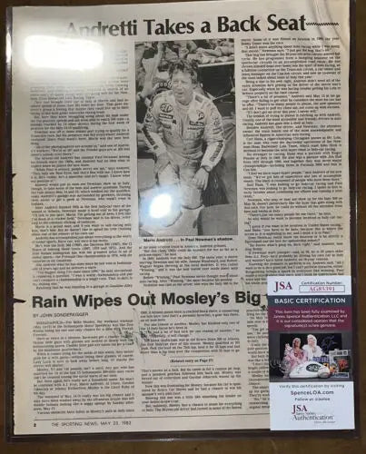 Framed newspaper article featuring Greg Brock in Sporting News about Los Angeles Dodgers