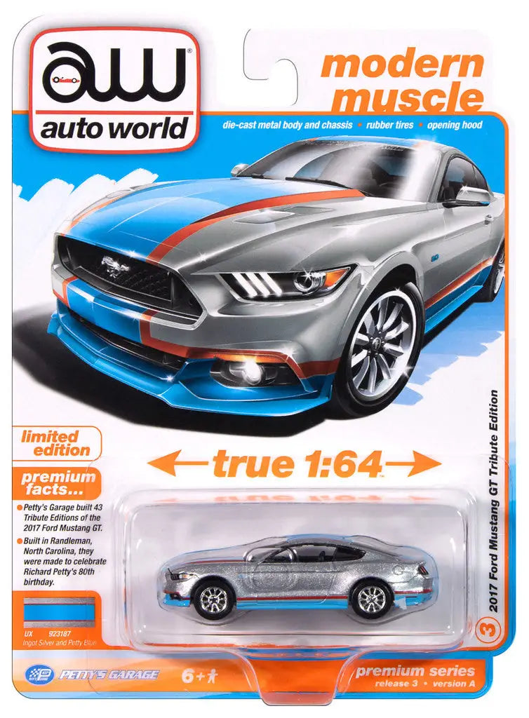 Toy Auto World 64452 Modern Muscle 2017 Ford Mustang GT Tribute Edition in silver