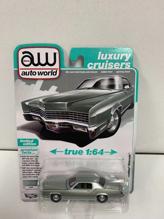 Auto World Luxury Cruisers toy car featuring Cadillac Eldorado Series B Crystal design
