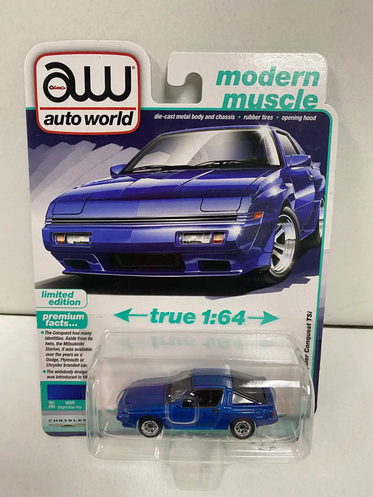 Blue die-cast Auto World Chrysler Conquest TSi in packaging from the Conquest TSi Series