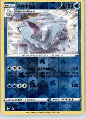 Avalugg - Evolving Skies - 045/203 - Reverse Holo LP Pokemon - Pokémon Card Single