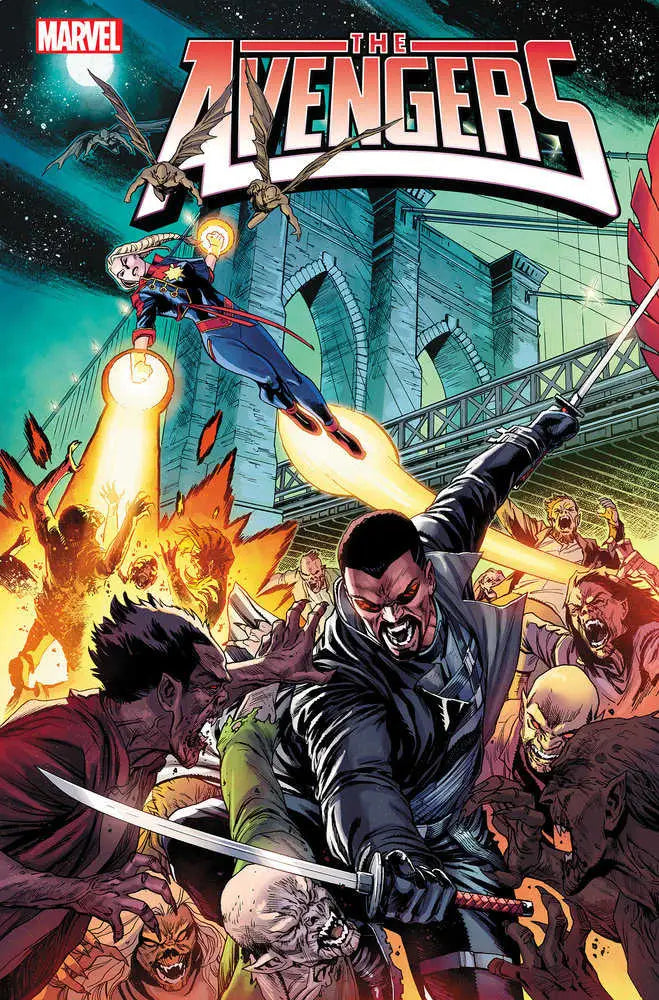 Comic book cover of Avengers 10 Cory Smith Foreshadow Variant with action-packed scenes