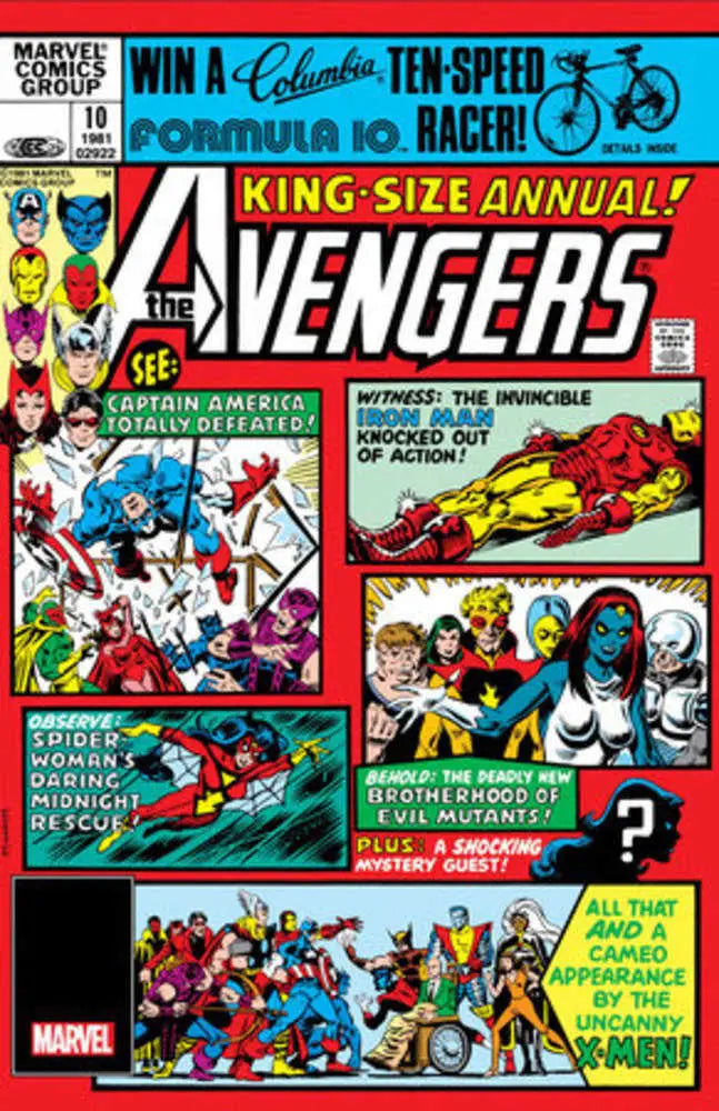 Classic Marvel Comics Avengers Annual #10 cover featuring Carol Danvers and action panels