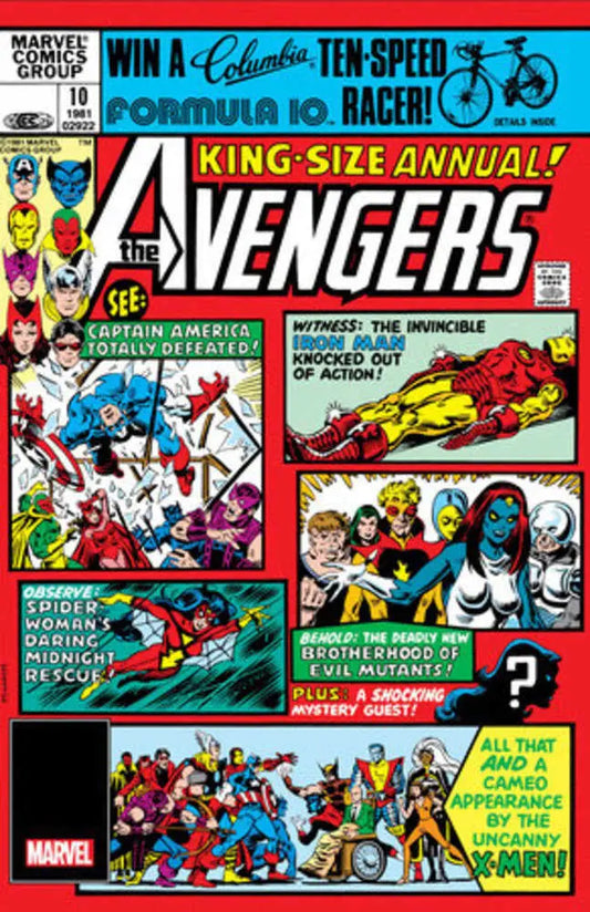 Classic Marvel Comics Avengers Annual #10 cover featuring Carol Danvers and action panels