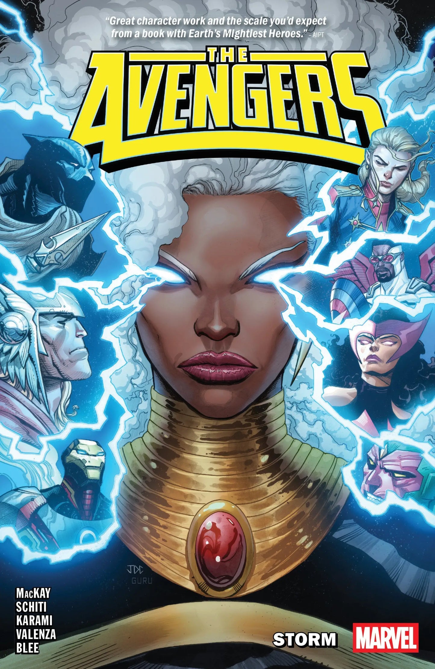 Avengers comic book cover from Avengers By Jed Mackay Volume 4 Storm series