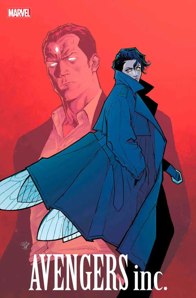 Comic book cover for Avengers Inc. 3 Rickie Yagawa Variant featuring a hero in blue coat