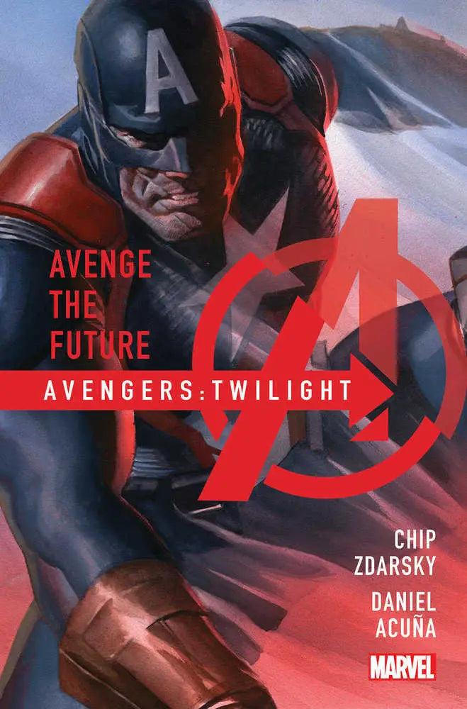 Comic book cover for Avengers: Twilight featuring superhero in blue costume and A emblem