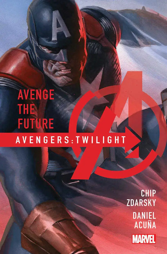 Comic book cover for Avengers: Twilight featuring superhero in blue costume and A emblem