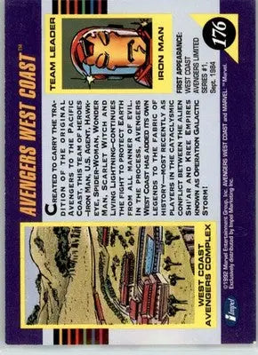 Avengers West Coast - 1992 Impel Marvel Universe - NM - #176 - Marvel Card Single